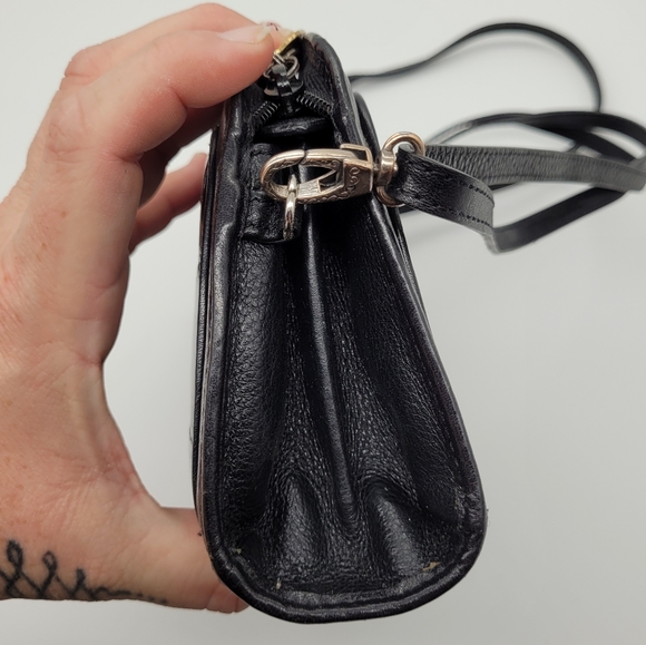 BRIGHTON | Sensation croc embossed leather clutch wallet with shoulder strap - Picture 5 of 15